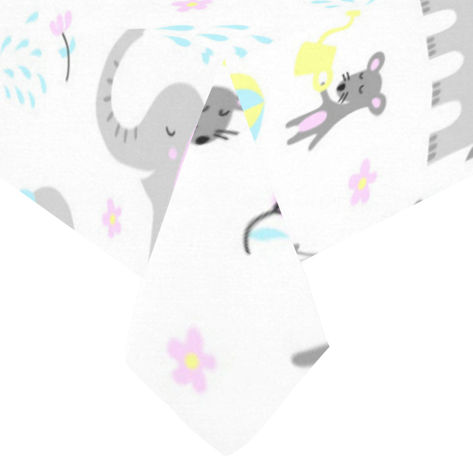 Cute elephant mouse pattern Tablecloth