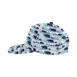 polar bear winter snow pattern All Over Print Snapback Cap