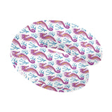 Purple seahorse blue coral pattern U-Shaped Travel Neck Pillow