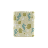Seahorse shell starfish pattern background Morphing Mug Heat Changing Mug