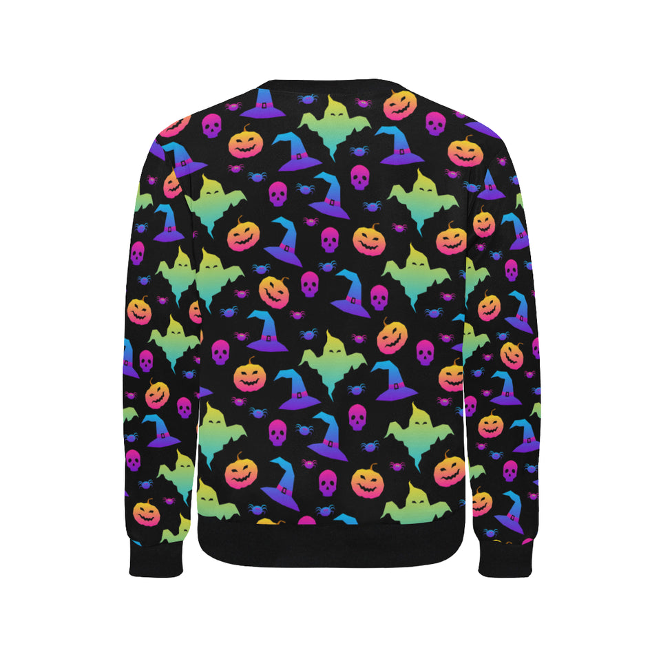 Colorful halloween background Men's Crew Neck Sweatshirt
