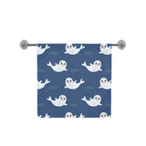 Cute white baby sea lion seal pattern Bath Towel