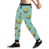 Kiwi blue background Unisex Casual Sweatpants