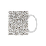 cacao beans leaves pattern Classical White Mug (Fulfilled In US)