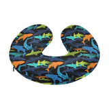 Colorful shark U-Shaped Travel Neck Pillow