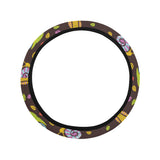 Snail Pattern Print Design 02 Car Steering Wheel Cover