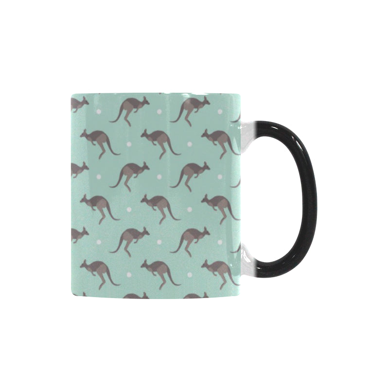 Kangaroo pattern background Morphing Mug Heat Changing Mug