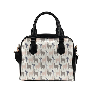 Llama Alpaca pattern Shoulder Handbag