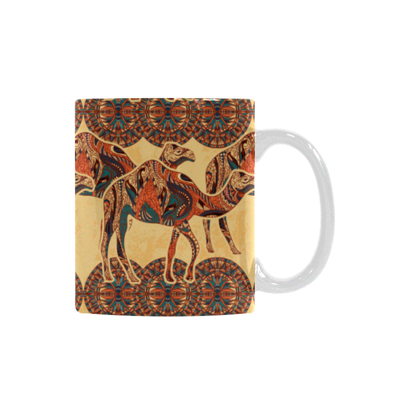 Camel polynesian tribal design pattern Classical White Mug (Fulfilled In US)