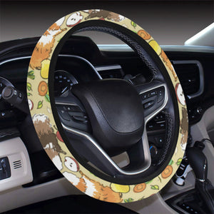 Guinea Pig Pattern Print Design 04 Car Steering Wheel Cover