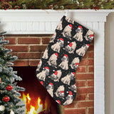 Christmas Pugs Santa_s red cap pattern Christmas Stocking