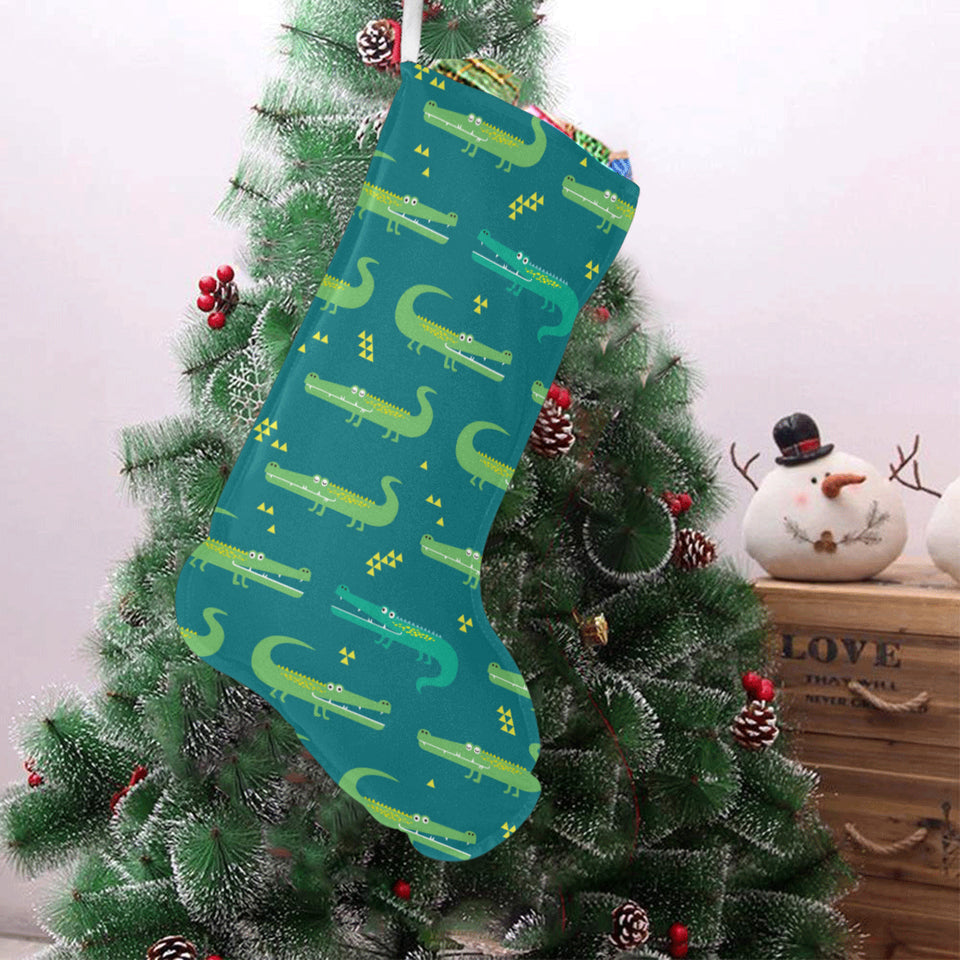 Crocodile pattern Christmas Stocking
