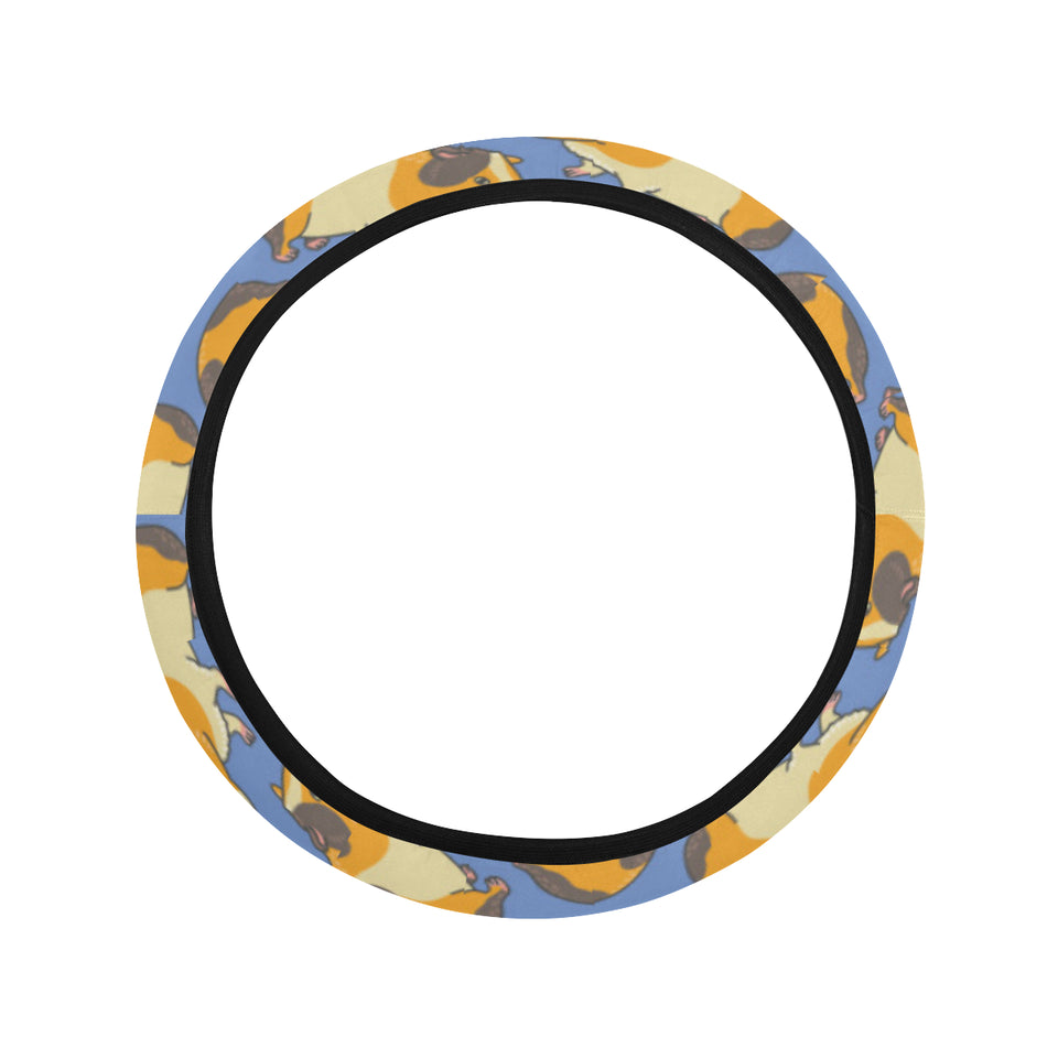 Guinea Pig Pattern Print Design 02 Car Steering Wheel Cover