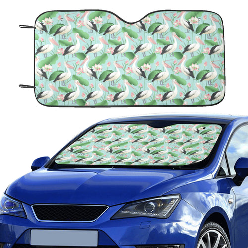Pelican Pattern Print Design 01 Car Sun Shade