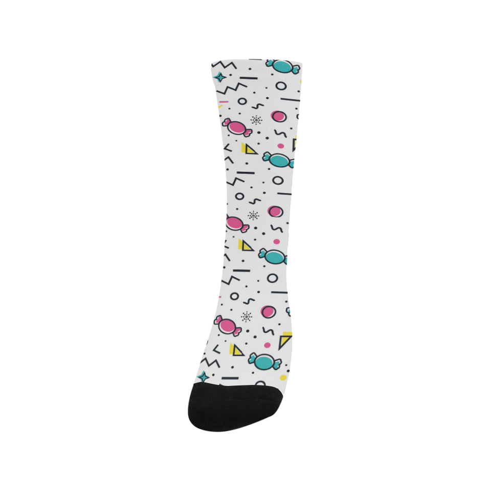 Candy design pattern Crew Socks