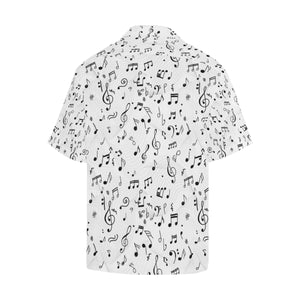 Music Notes Pattern Print Design 04 Men's All Over Print Hawaiian Shirt (Model T58)