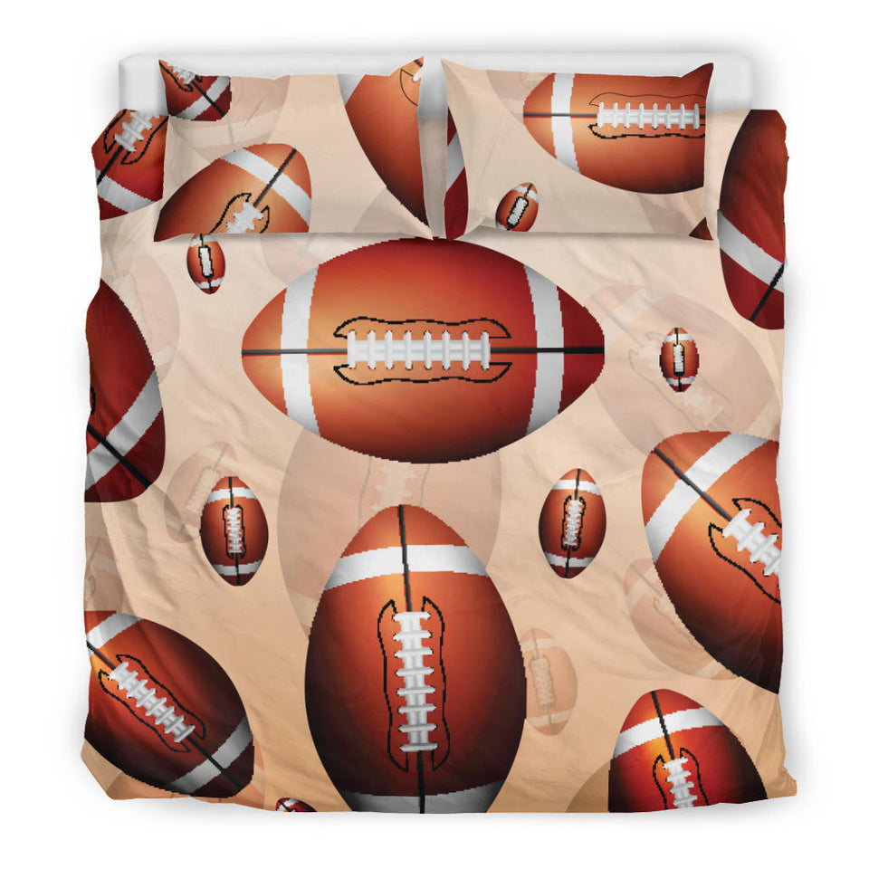 American Football Ball Design Pattern  Bedding Set