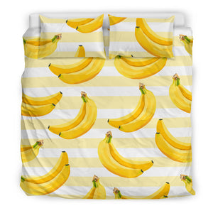 Banana Pattern Blackground  Bedding Set