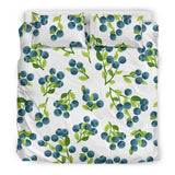 Blueberry White Background  Bedding Set