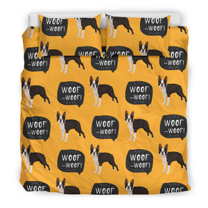 Boston Terrier Design Pattern  Bedding Set