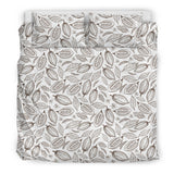Cocoa Beans Leaves Pattern  Bedding Set