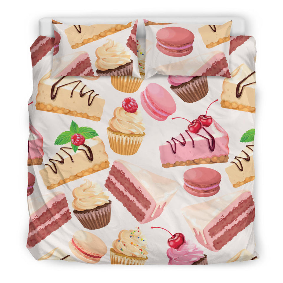 Cake Cupcake Sweets Pattern  Bedding Set