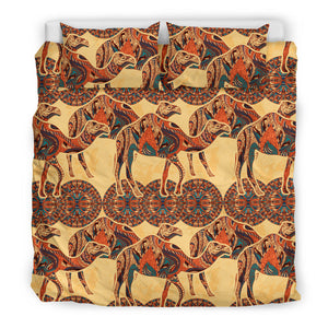 Camel Polynesian Tribal Design Pattern  Bedding Set