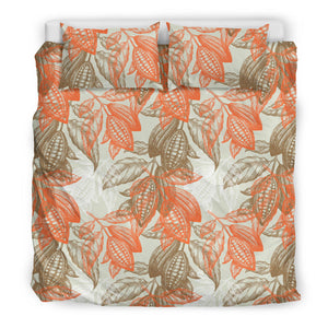 Cocoa Beans Cocoa Tree Pattern  Bedding Set