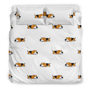 Cute Beagle Dog Sleeping Pattern  Bedding Set