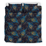Beautiful Peacock Feather Pattern Bedding Set