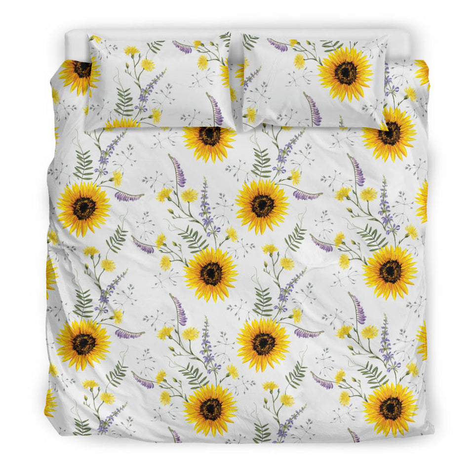 Beautiful Sunflowers Pattern Bedding Set