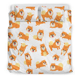 Brown Pomeranian Pattern Bedding Set