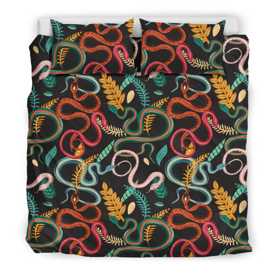 Colorful Snake Plant Pattern Bedding Set