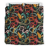 Colorful Snake Plant Pattern Bedding Set
