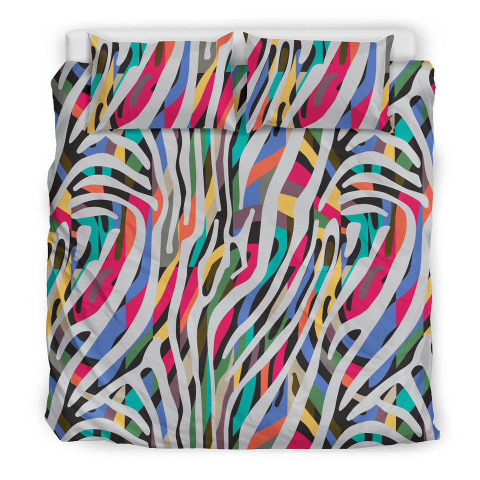 Colorful Zebra Skin Pattern Bedding Set