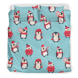 Cute Penguin Christmas  Design Pattern Bedding Set