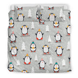 Cute Penguin Christmas Pattern Bedding Set