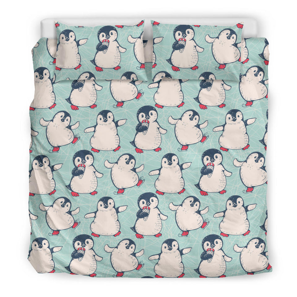 Cute Penguin Pattern Bedding Set