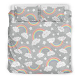 Cute Rainbow Clound Star Pattern Bedding Set