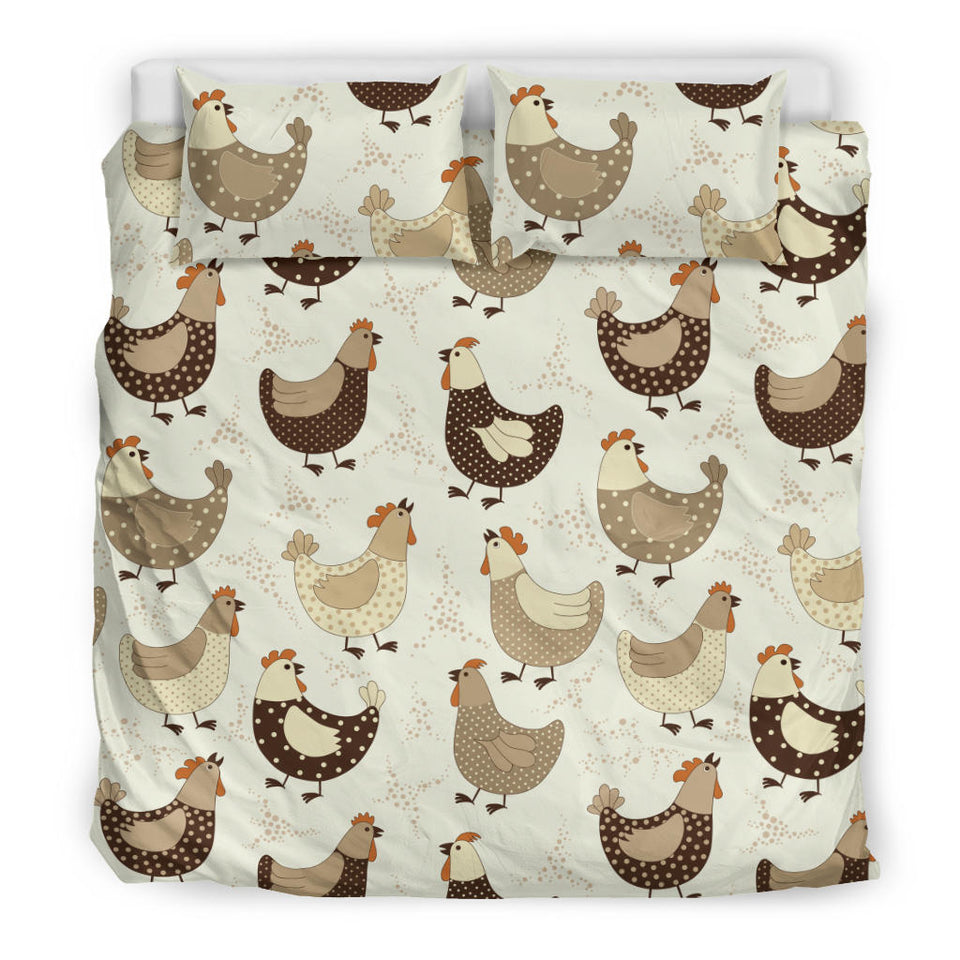 Cute Rooster Chicken Cock Bedding Set