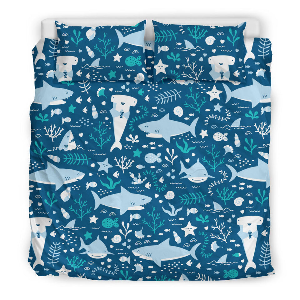 Cute Shark Pattern Bedding Set