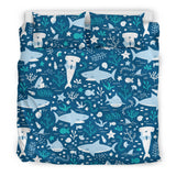 Cute Shark Pattern Bedding Set