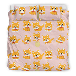 Cute Shiba Inu Dog Pattern  Bedding Set