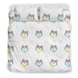 Cute Siberian Husky Pattern Bedding Set