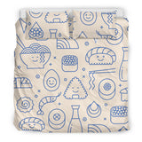 Cute Sushi Icon Pattern Bedding Set