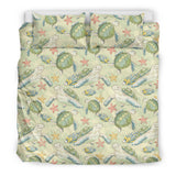 Hand Drawn Sea Turtle Fish Pattern Bedding Set