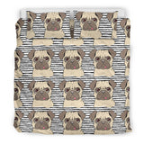 Happy Pug Pattern Bedding Set
