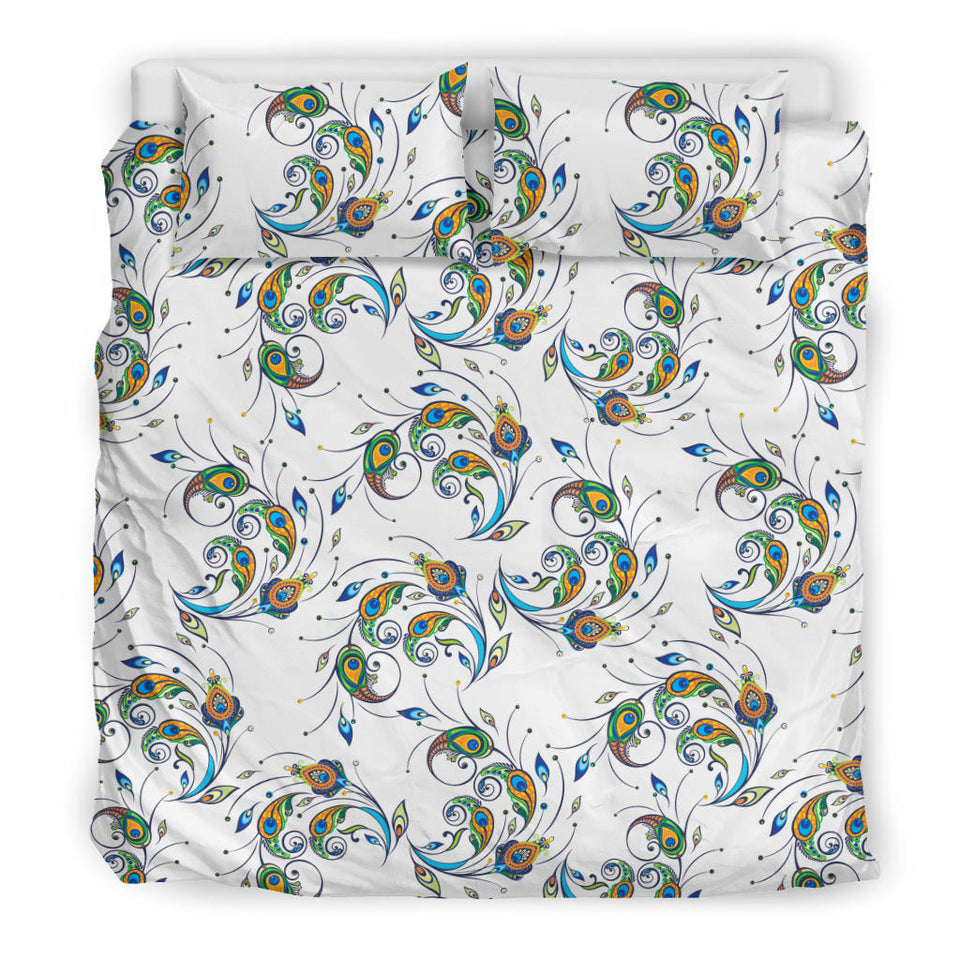 Peacock Feather Pattern Bedding Set