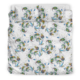 Peacock Feather Pattern Bedding Set