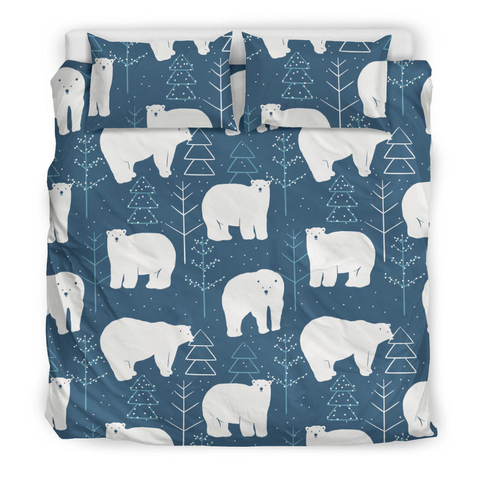 Polar Bear Mother Her Child Pattern Bedding Set